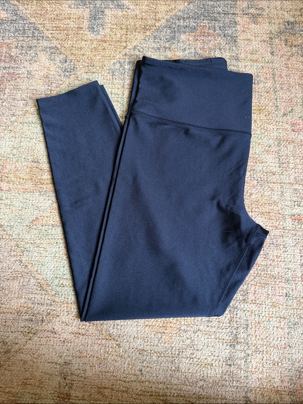 Athleta Navy Elation Sheen High-Rise Leggings 7/8